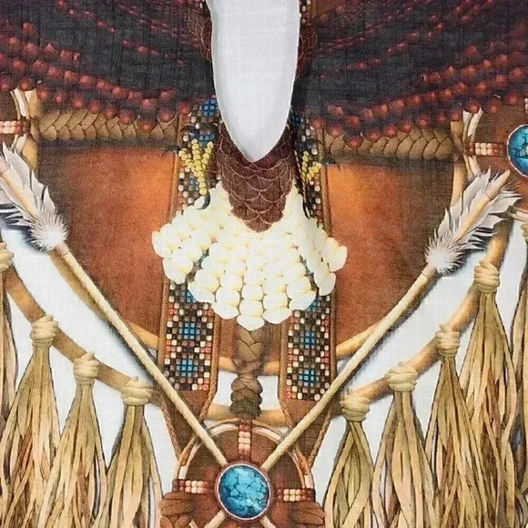 Unbranded Women's Top Tunic Native Boho 5X Dreamcatcher Eagle Long‎ Sleeve - Picture 9 of 16